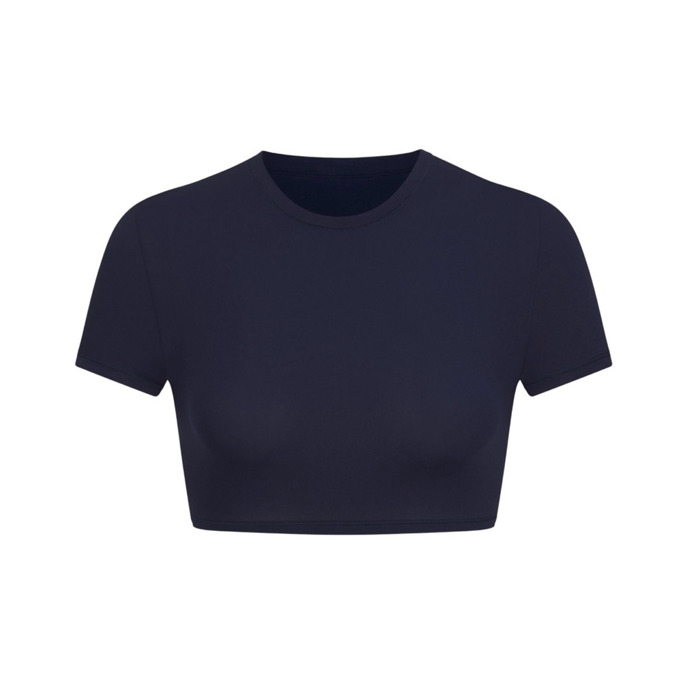 SKIMS Fits Everybody Super Cropped T-Shirt | Navy | NWOT. XS.